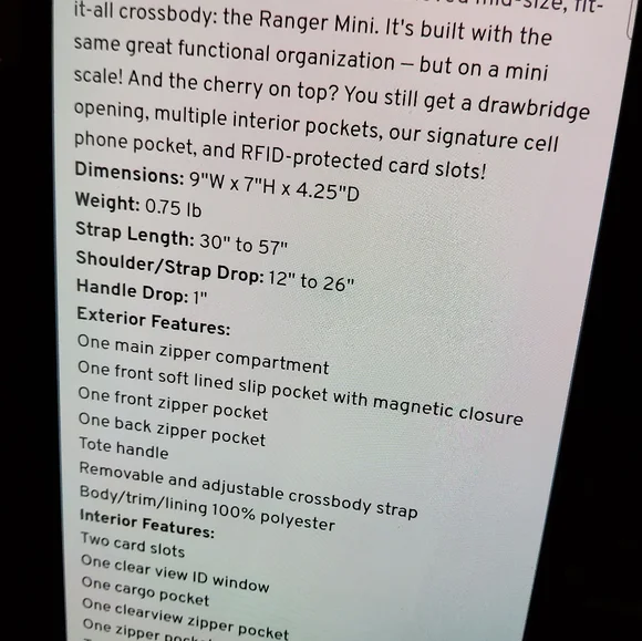 Lug Ranger Mini Crossbody Bag, Metallic Espresso - Picture 6 of 9